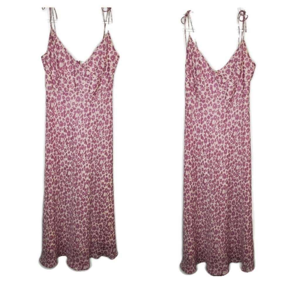 J. Crew Silk Lavender Floral Maxi Dress Size 0